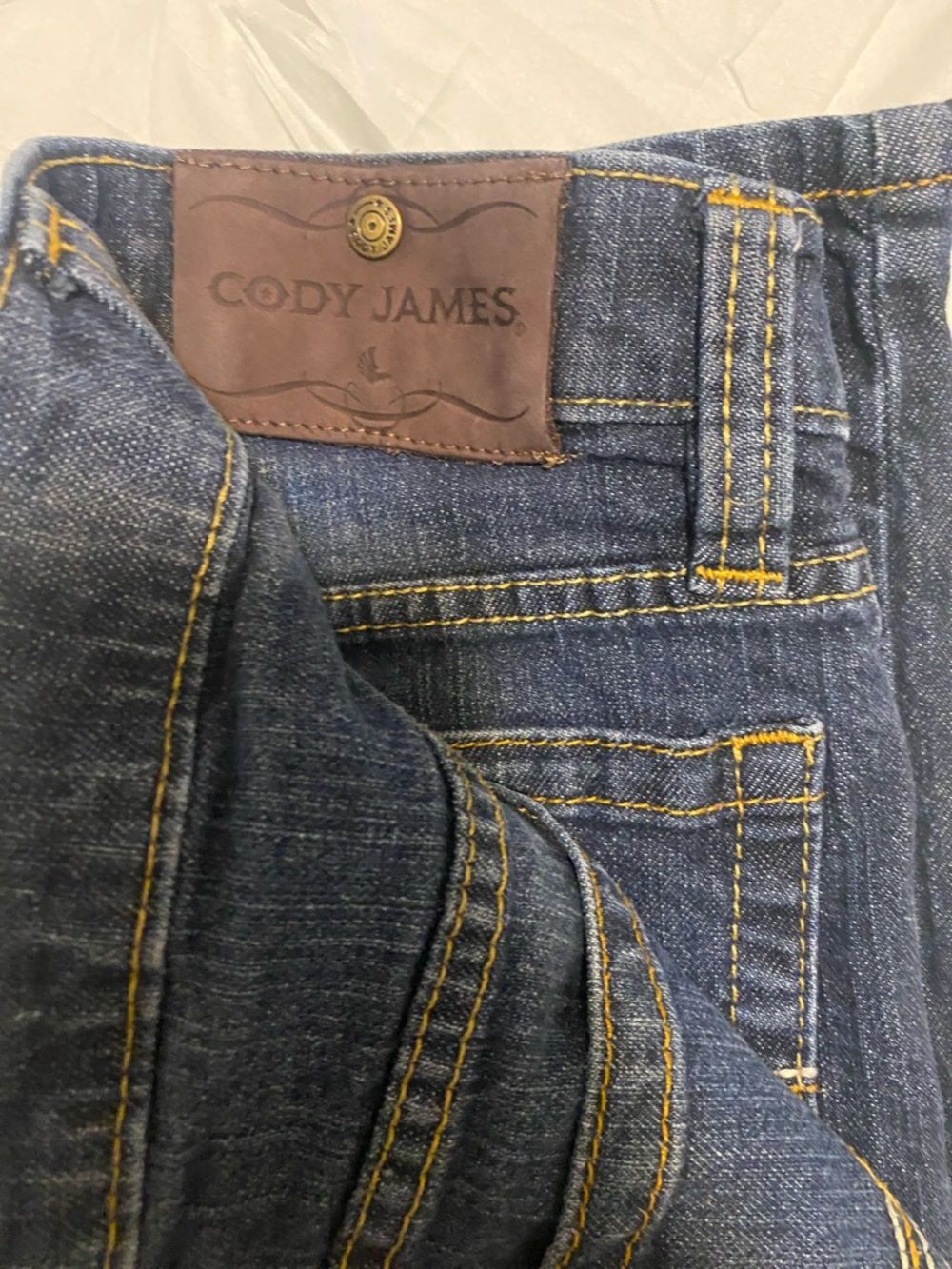 Cody James Men’s Boot Cut Jeans — Dark Blue